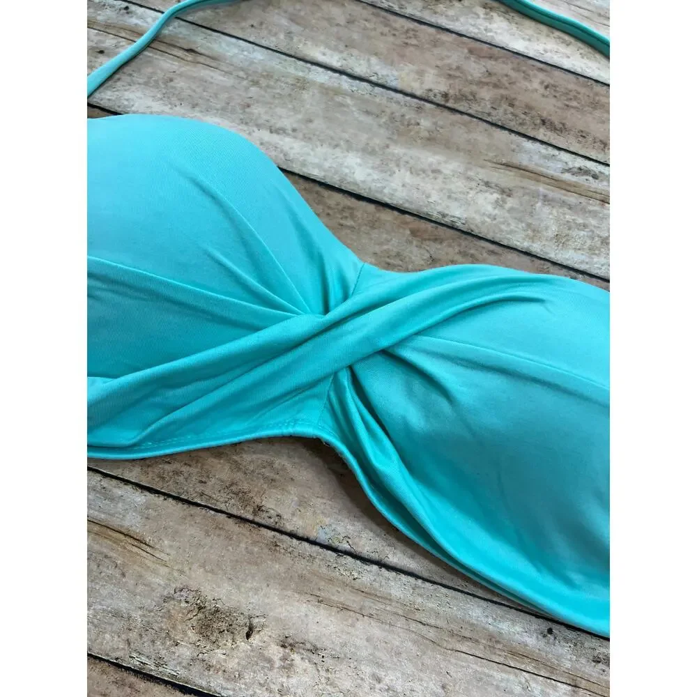 Mossimo Twist Bandeau Bikini Top Mint Green Size Large
